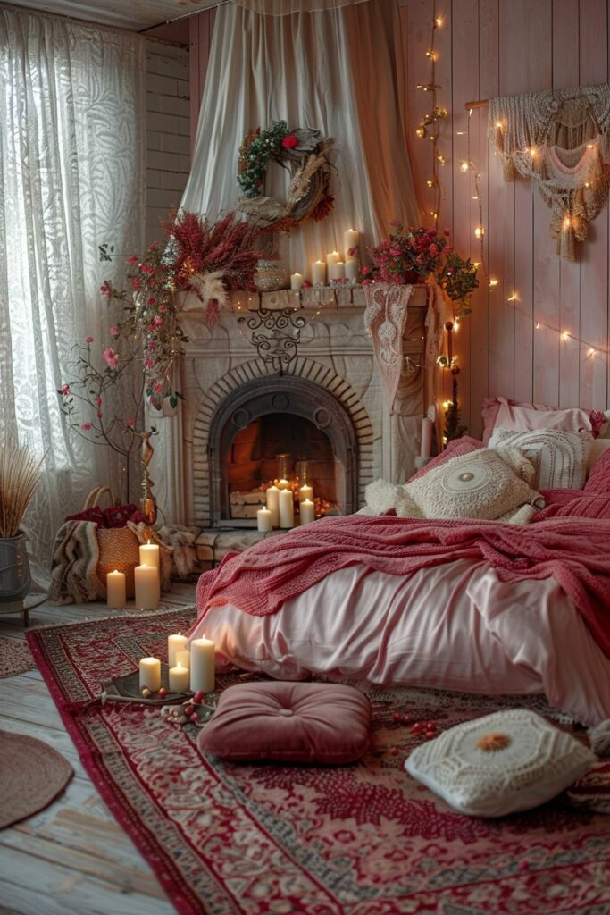 Boho Bedroom Hearts and Hearths