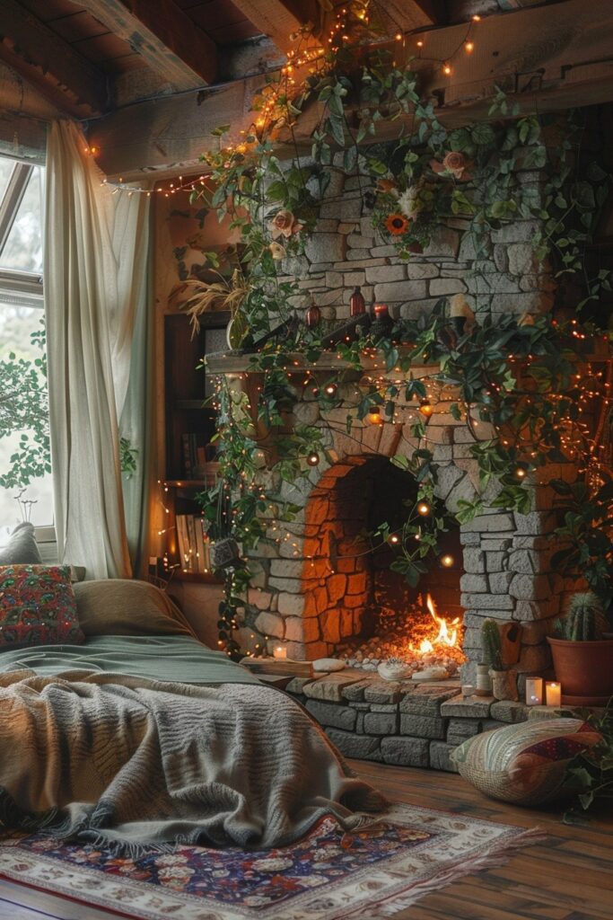 Boho Fairytale Fireplace