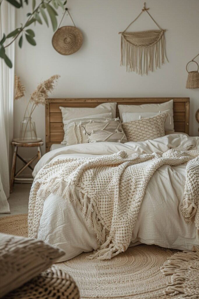 Cozy Nordic Boho Bedroom