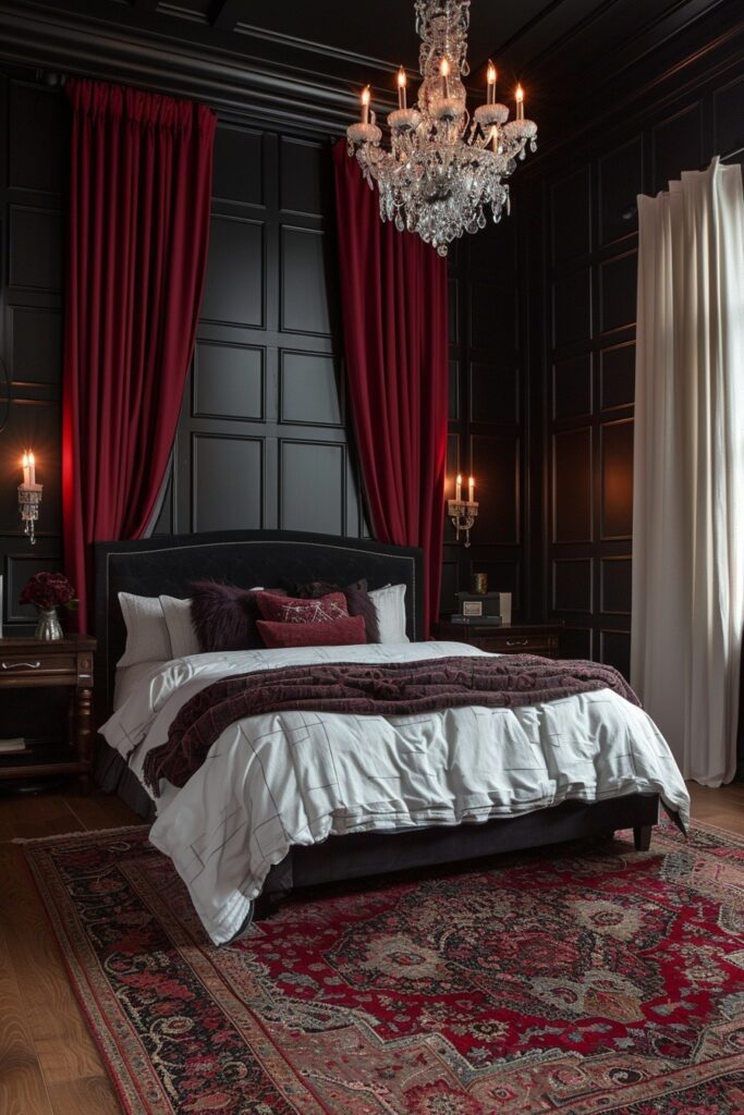 Black and Burgundy Romance