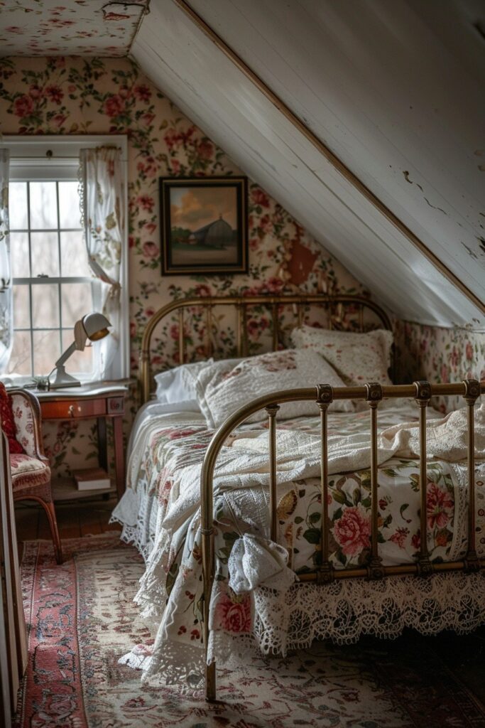 Antique Elegance Attic Bedroom