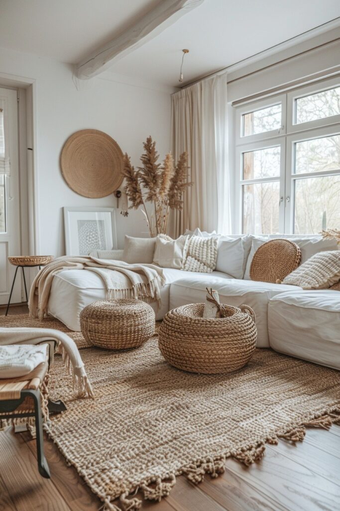 Simple Scandi Boho Living Room