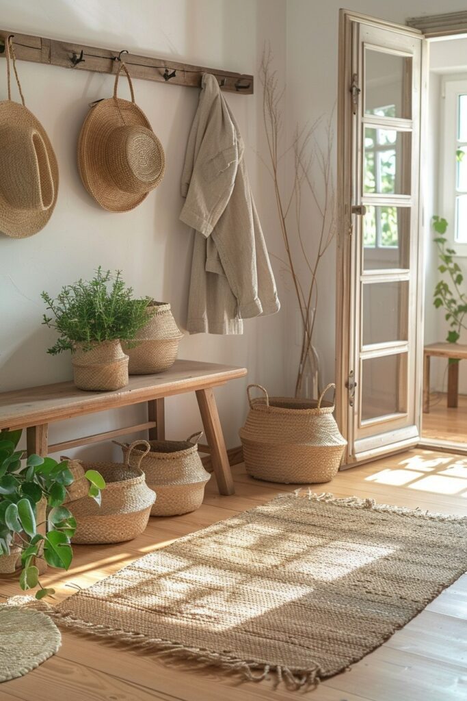 Inviting Scandi Boho Entryway