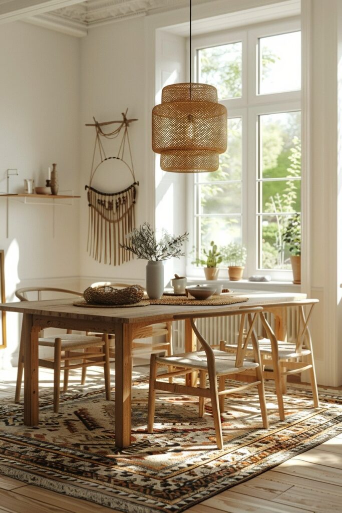 Boho Nordic Dining Room