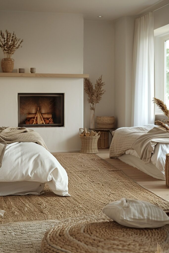 Scandinavian Simplicity: Minimalist Bedroom Fireplaces