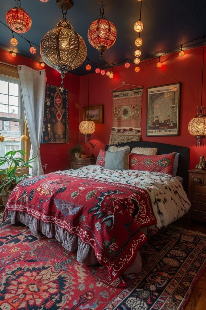 Festival of Reds Boho Bedroom