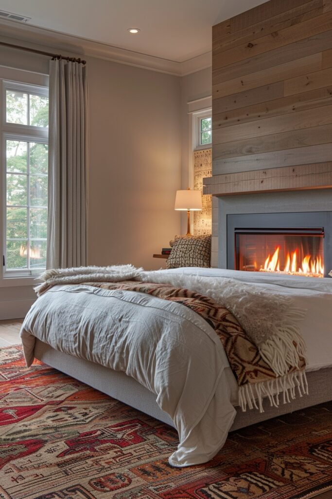 Modern Cottage: Cozy Fireplace Bedrooms