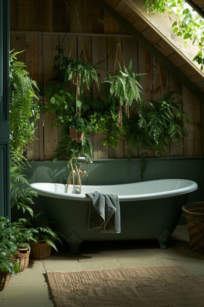 Green Sanctuary: Plants in Boho Bathrooms