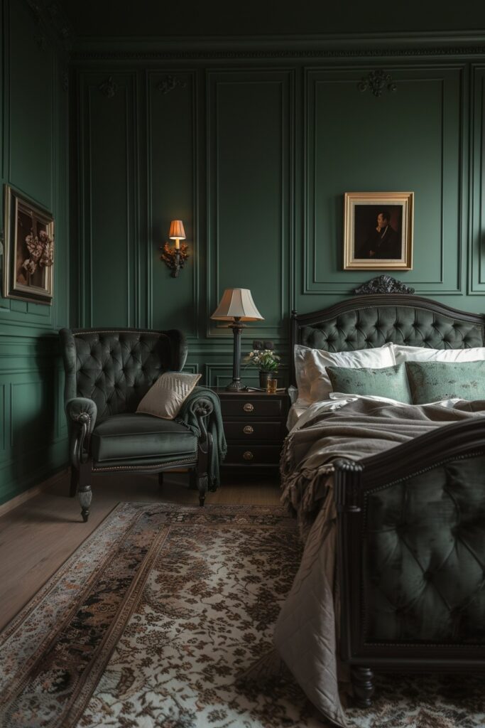 Emerald Twilight: Moody Deco Interiors