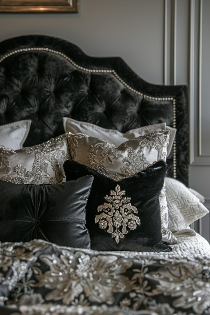 Black Velvet and Silver Luxury