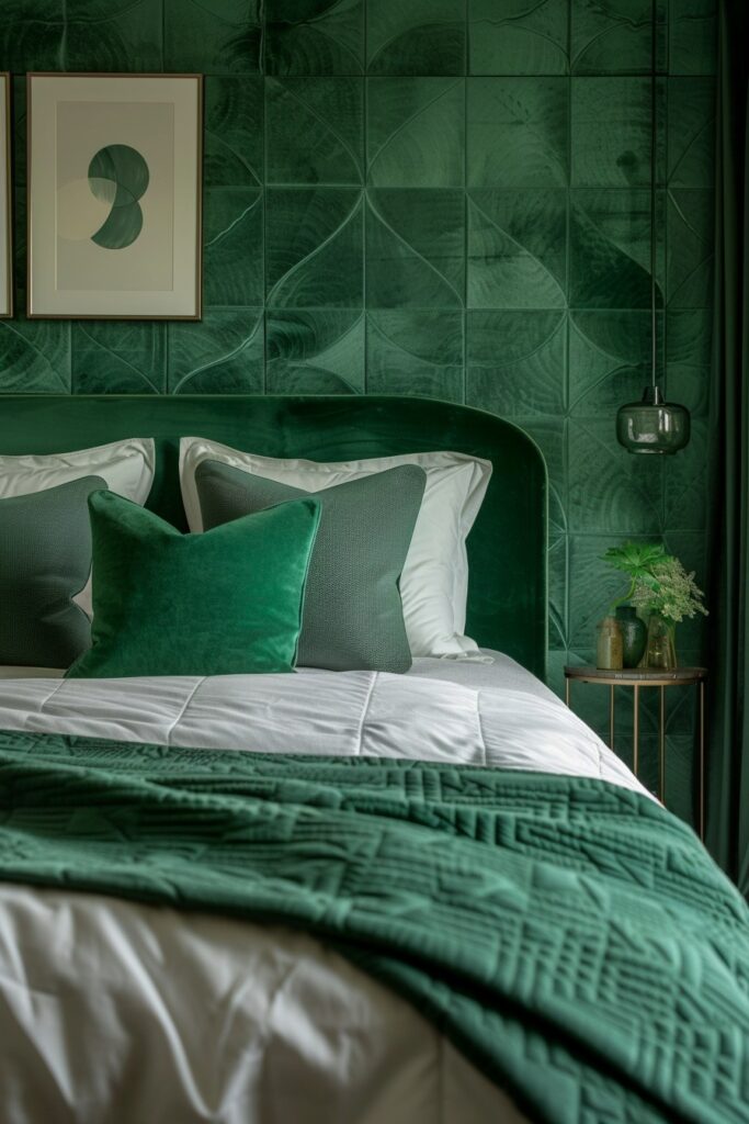 Emerald Illusions: Deco Patterns