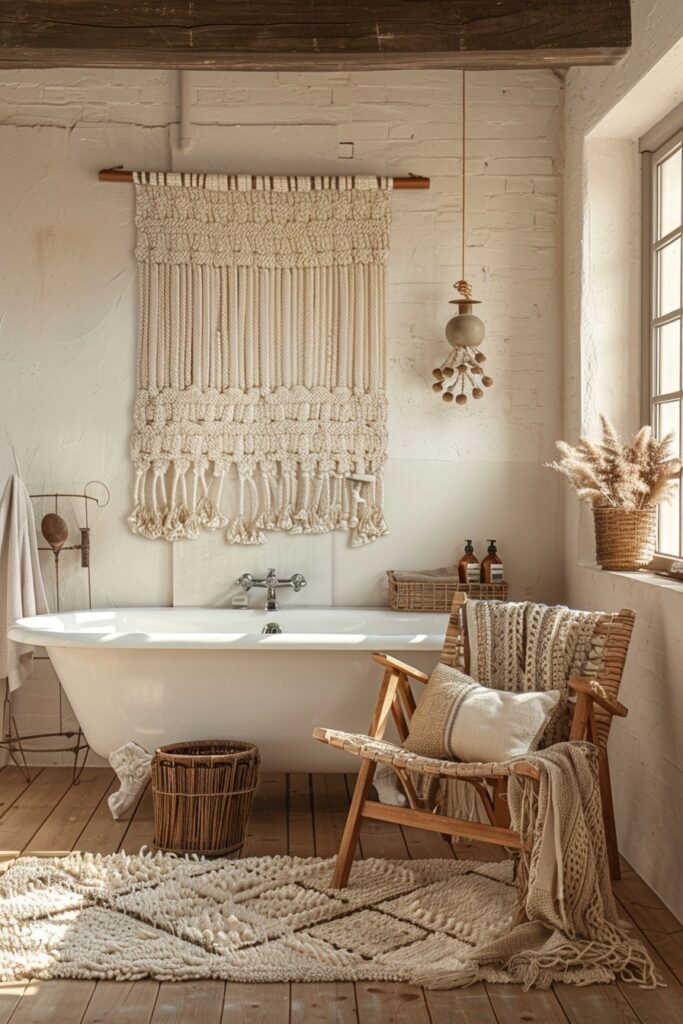 Textured Bliss: Materials in Boho Bathrooms