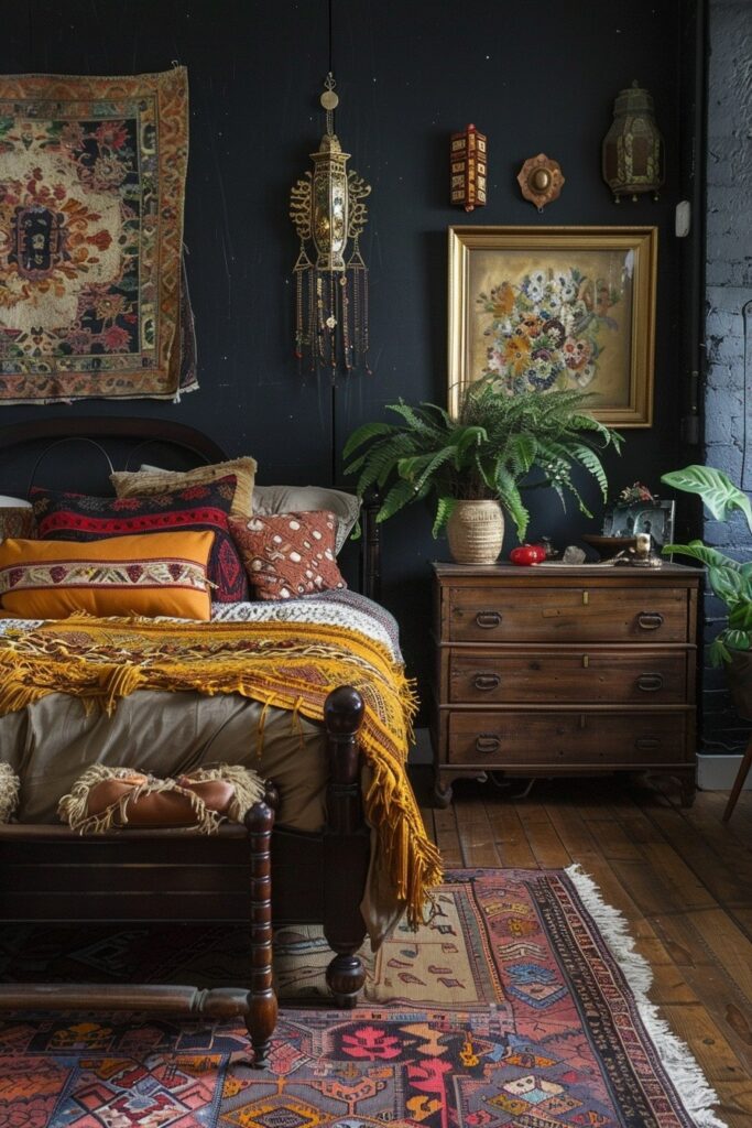 Eclectic Black with Global Decor