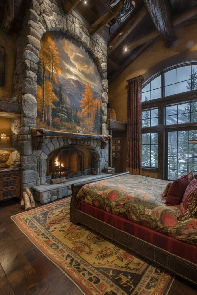 Artistic Flames: Creative Bedroom Fireplace Designs