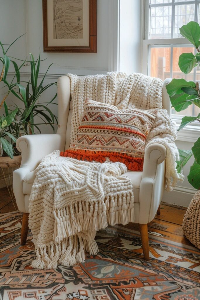 Serene Scandi Boho Reading Nook