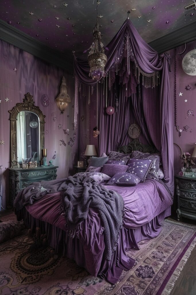 Purple Moonlit Magic Room