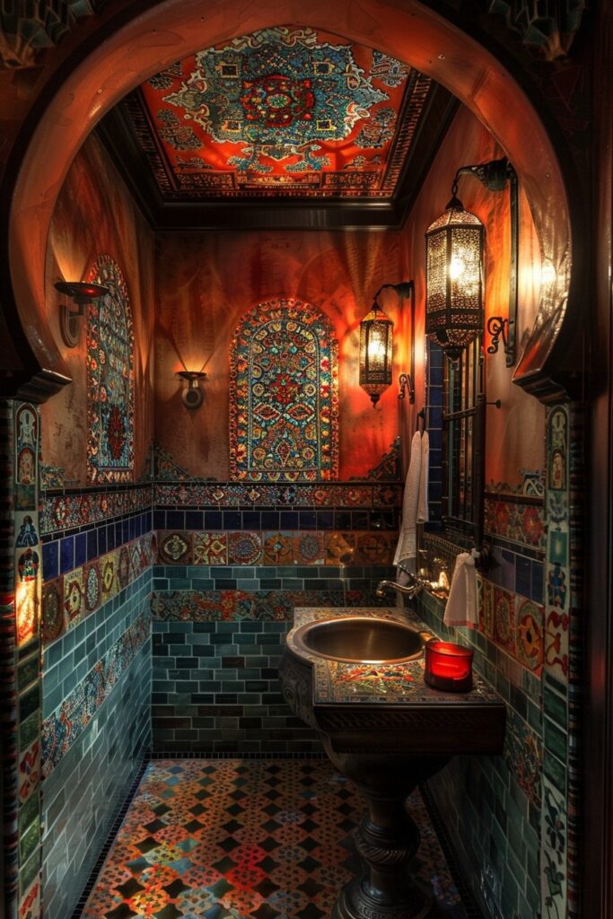 Exotic Elegance: Moroccan-Inspired Boho Bathrooms