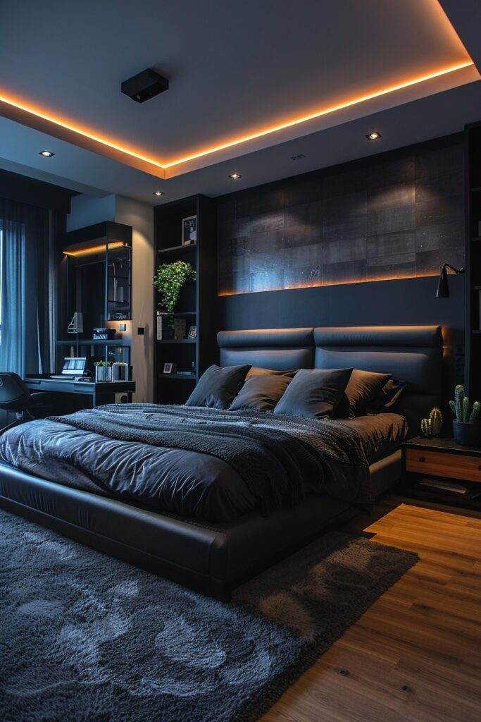 High-Tech Black Bedroom