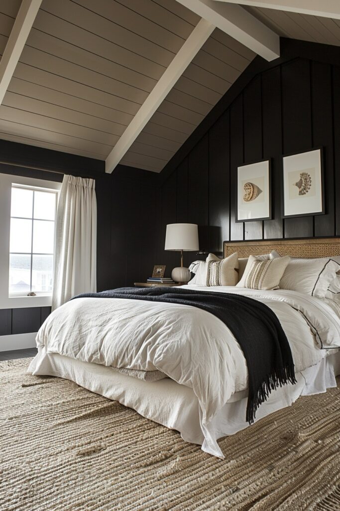 Coastal Black Bedroom