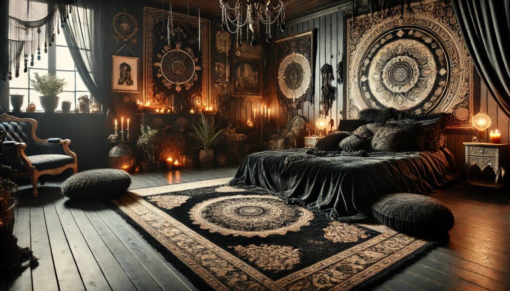 Goth Boho bedroom