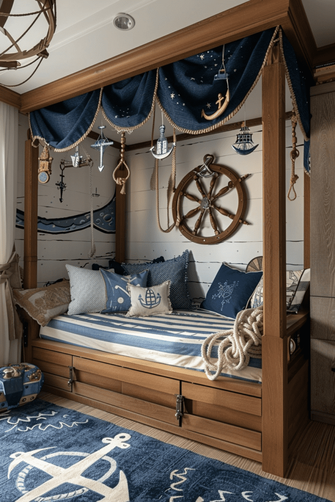 Sailor’s Boho Nautical Room for Kids