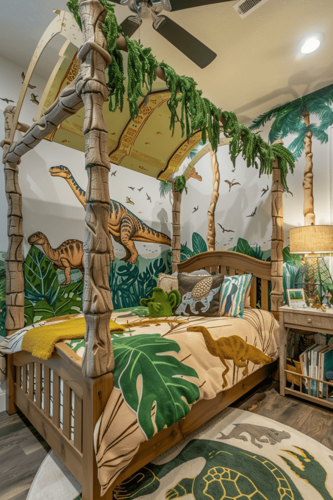 Dinosaur-Themed Boho Playground for Kids