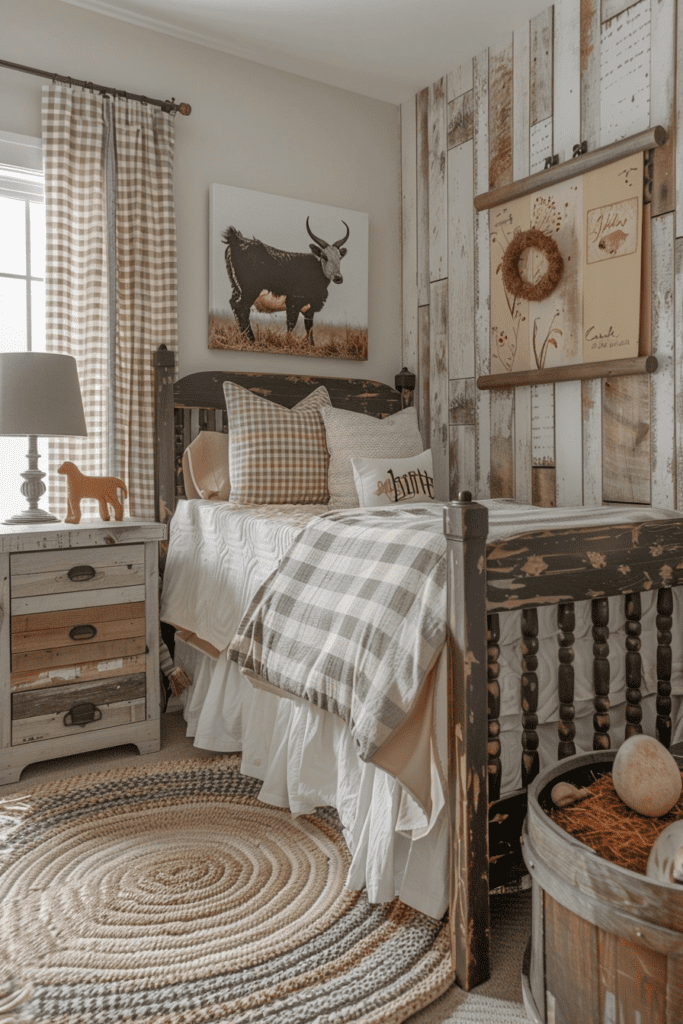 Farmhouse Boho Playroom for Kids