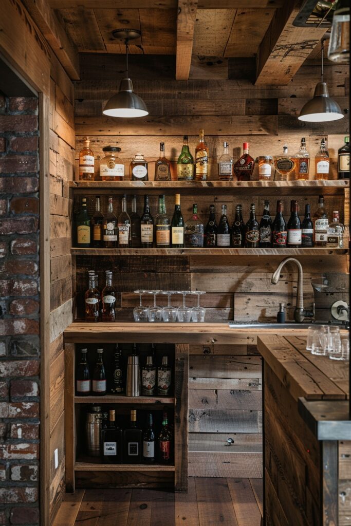 Alleyway-Inspired Bar Area