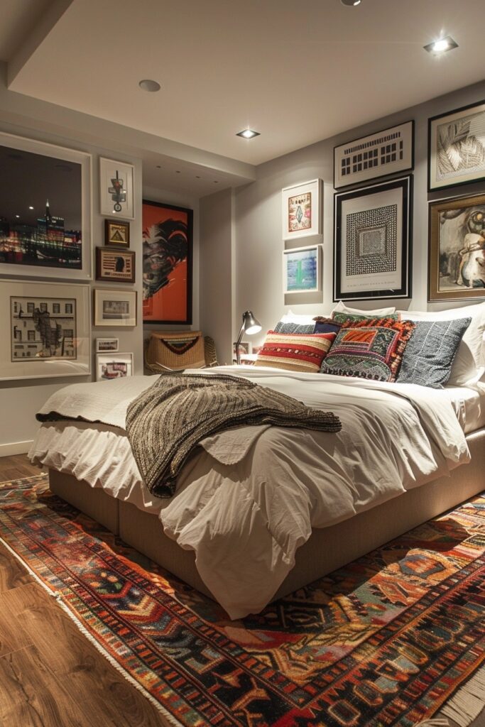 Art Gallery Inspired Bedroom