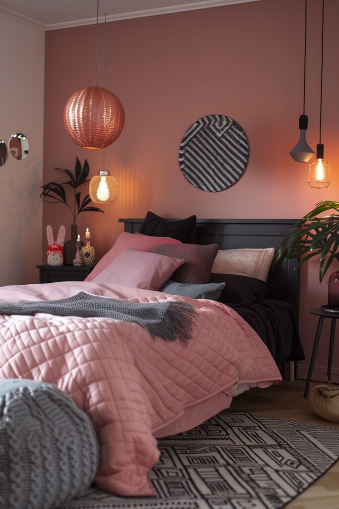 Artistic Pink and Black Fusion