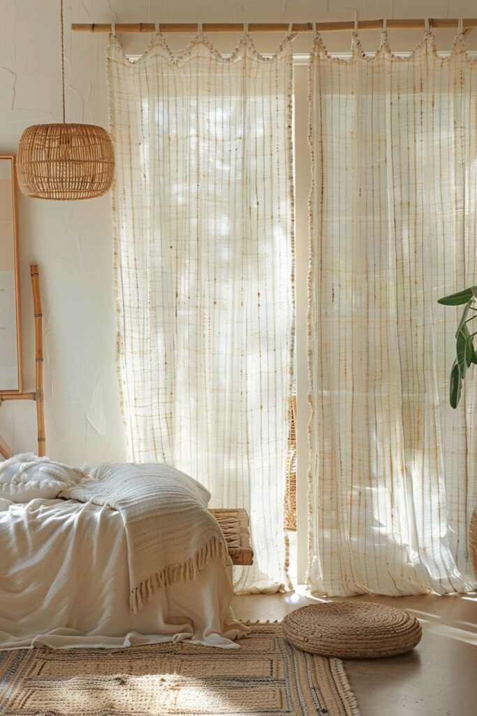 Bamboo Beaded Bohemian Curtains