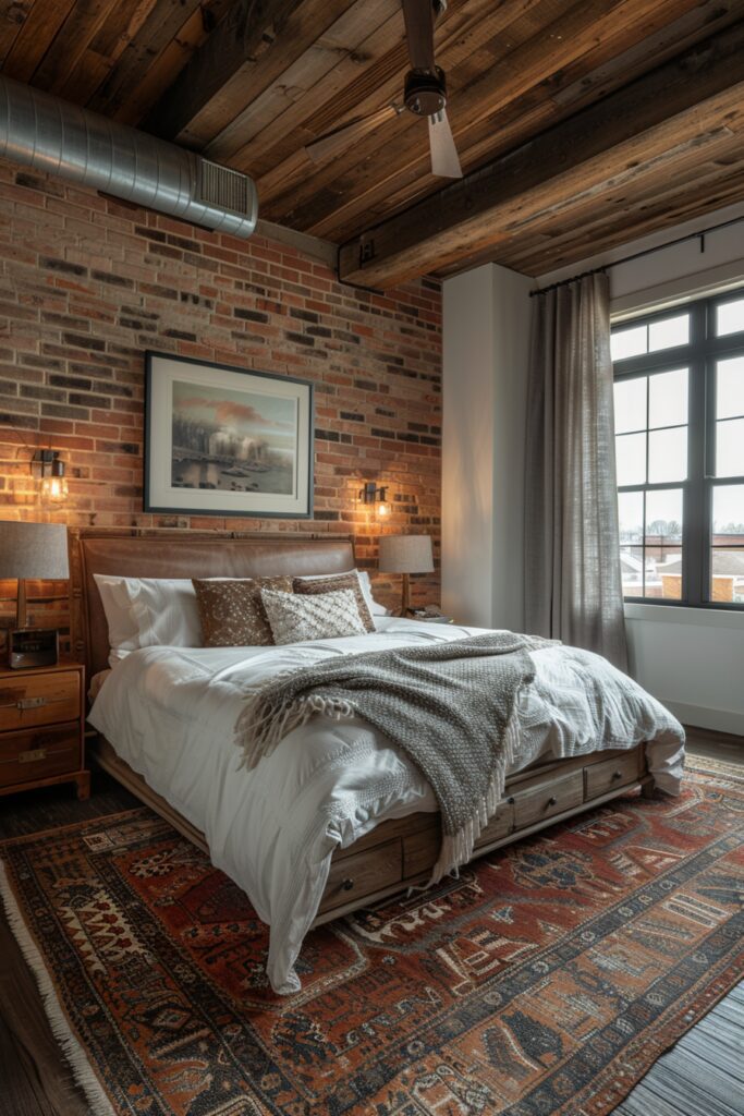 Bedroom with Industrial Elegance