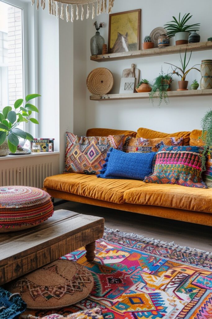 Bohemian Charm in Small Living Rooms