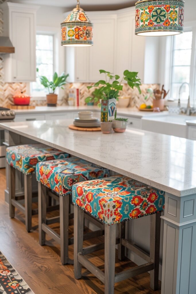 Boho Kitchen Island Styling Ideas