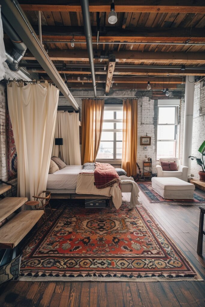 Boho Loft Dreams: Inspirations for High Ceiling Bedrooms