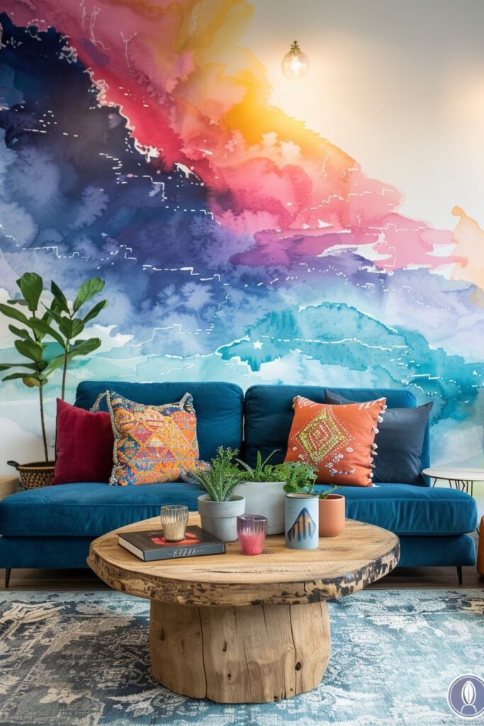 Boho Mural Accent Wall