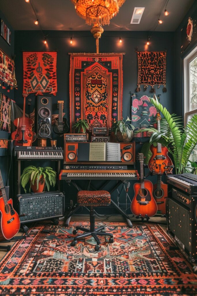 Boho Musical Nook with Vibrant Acoustics