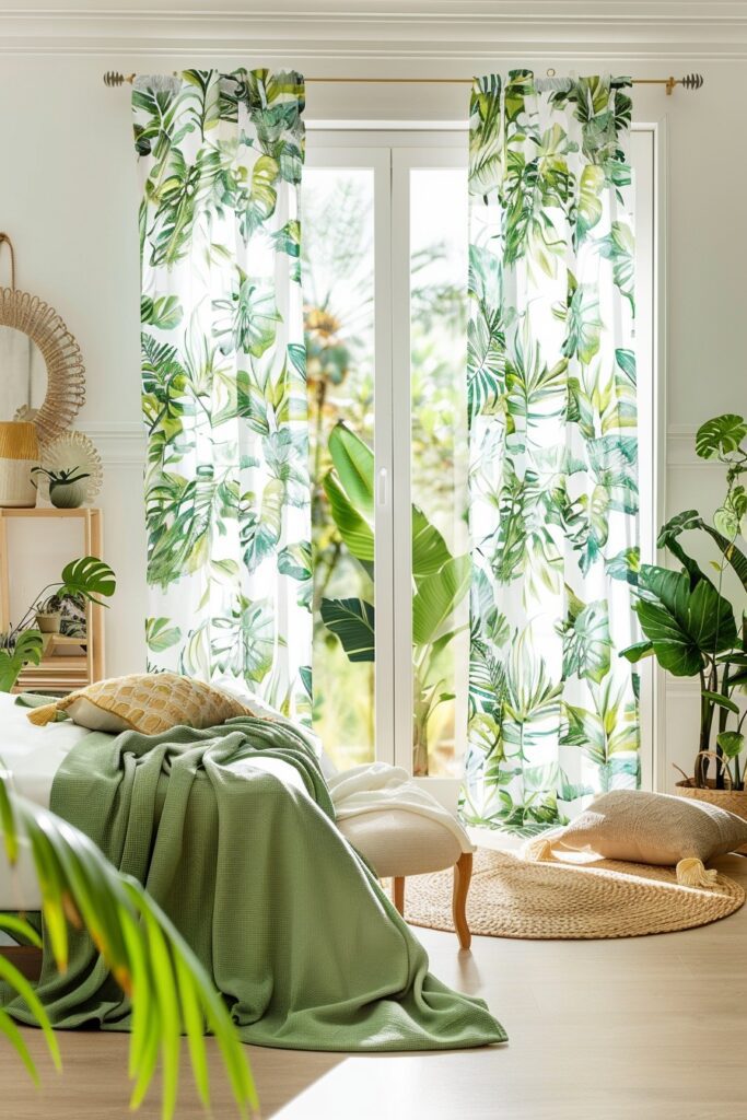 Botanical-Themed Boho Draperies