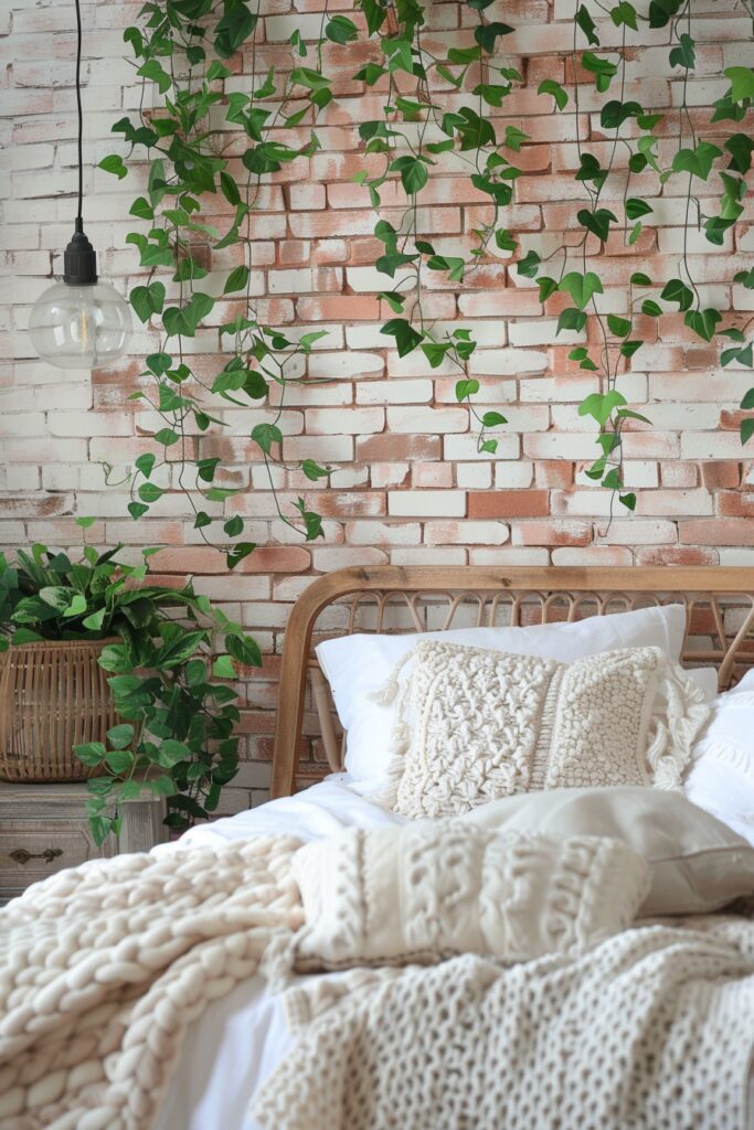 Brick and Vine Boho Wall