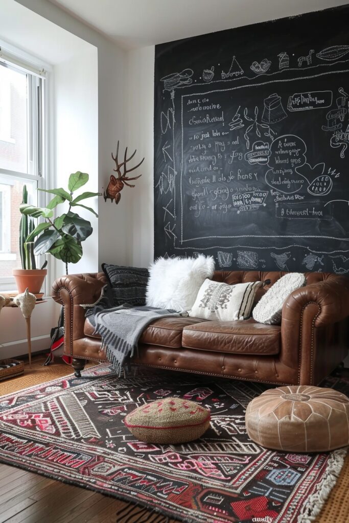 Chalkboard Boho Wall