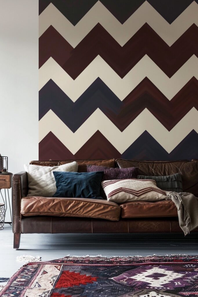 Chevron Boho Accent Wall