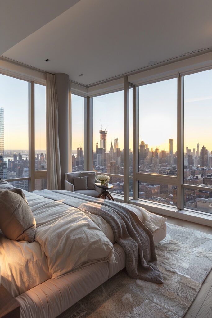 Cityscape View Bedroom