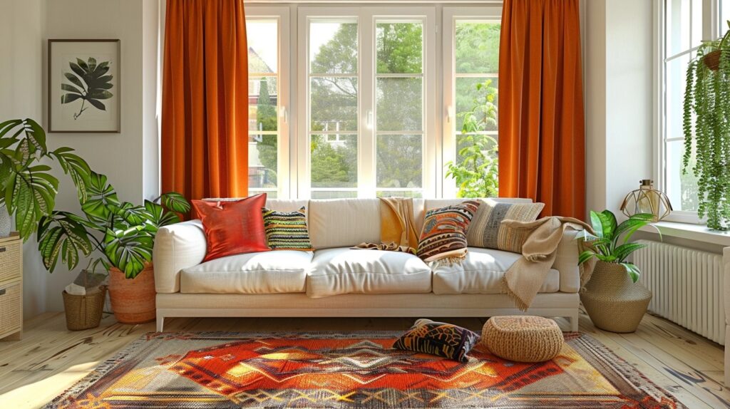 Colorful boho decor