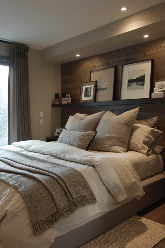 Contemporary Bedroom with Earthy Color Gradient