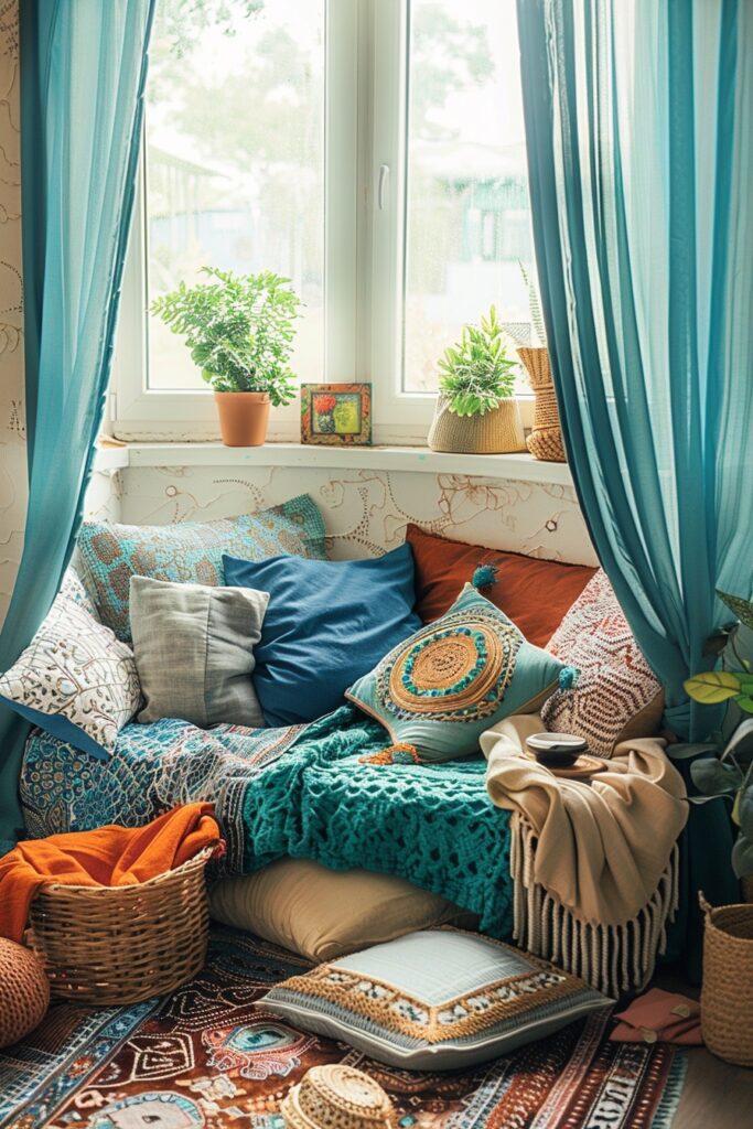 Creating a Cozy Boho Retreat in Tight Corners