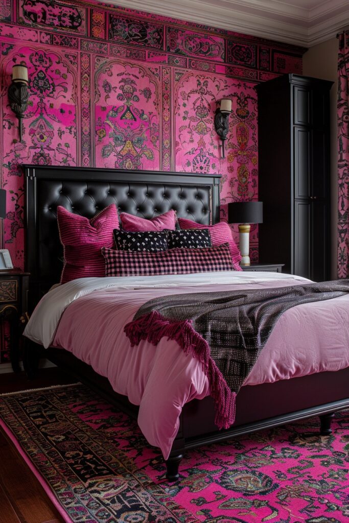 Dramatic Pink and Black Details