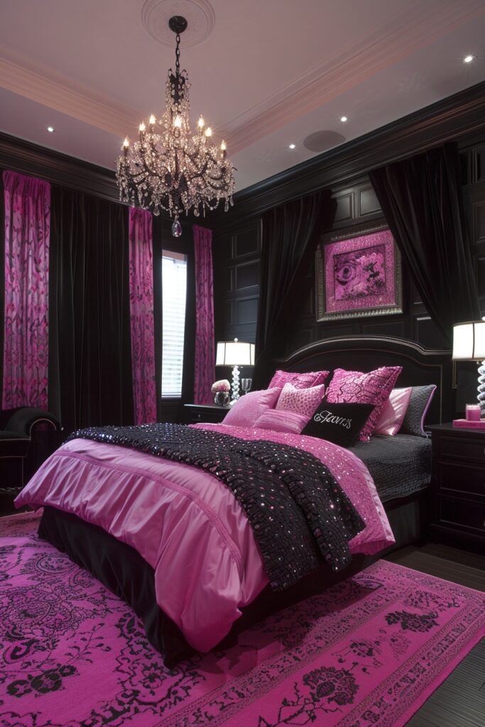 Elegant Pink and Black Retreat