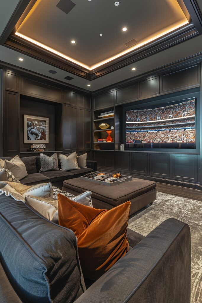 Elegant Sports Enthusiast’s Den