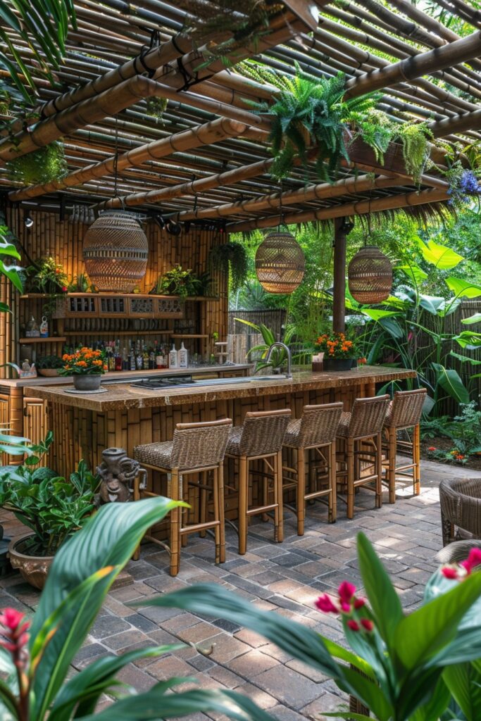 Exotic Tropical Outdoor Kitchens