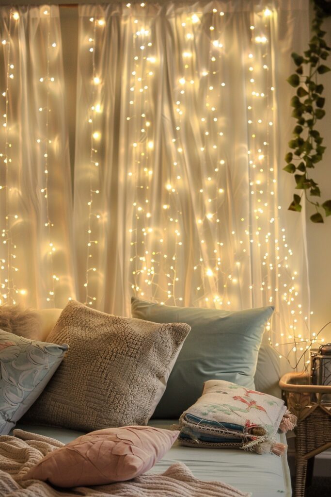 Fairy Light Boho Wall